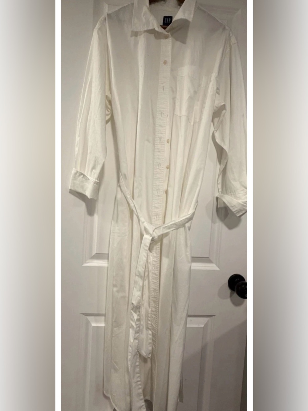 GAP Classic Button-Up dress - White